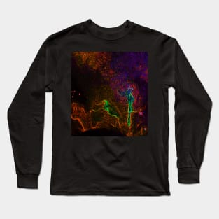 Black Panther Art - Glowing Edges 145 Long Sleeve T-Shirt